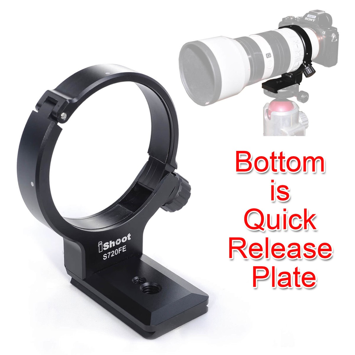 Lens Ball Head Support Tripod Mount Ring for Sony FE 70-200mm F4 G  