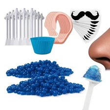 Nose Wax Kit for Men Nose Wax Kit, 100g Wax 30 Applicators Ear wax kit Hair Remo