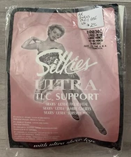 Silkies Ultra TLC Support 100302 Large Beige Honey Tights Ultra Sheer Legs New