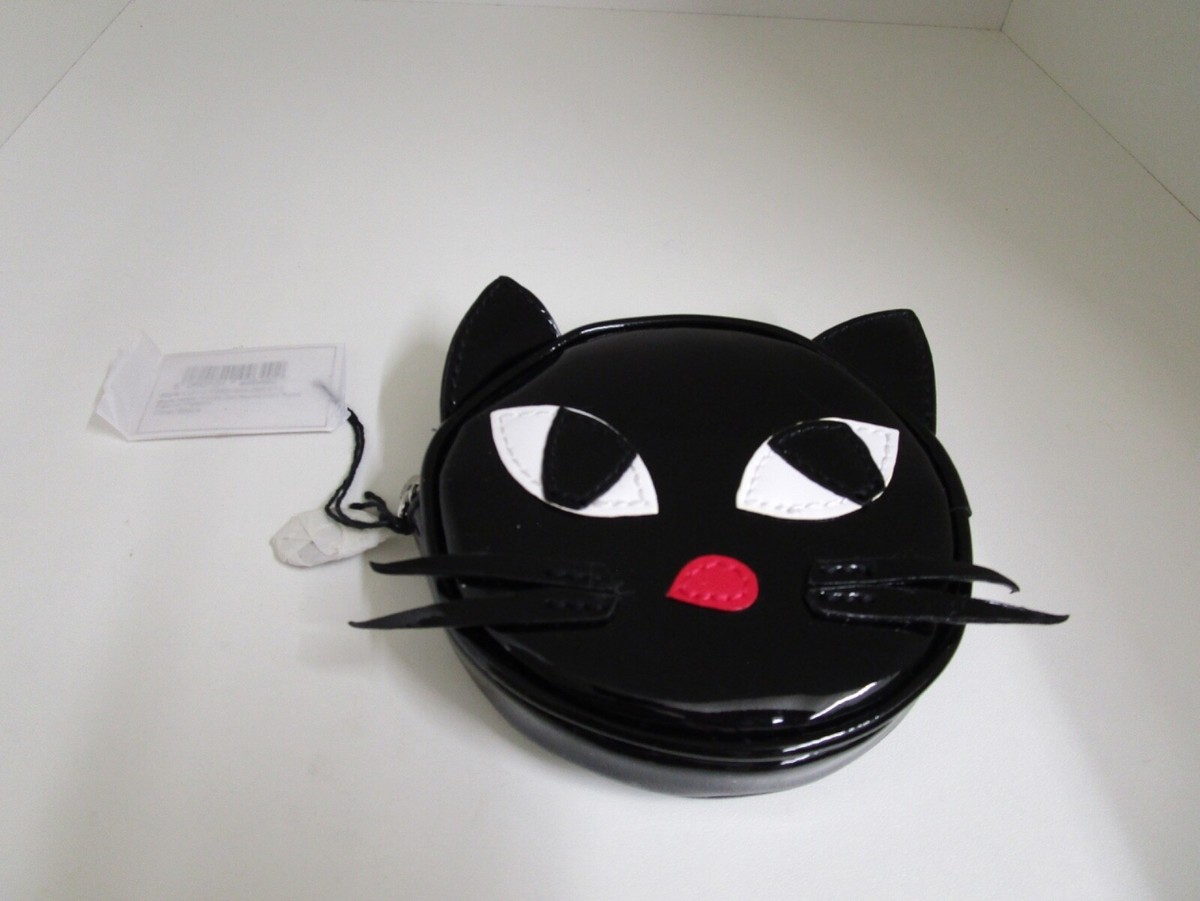 Lulu Guinness Kooky Cat Patent Coin With Tags UK
