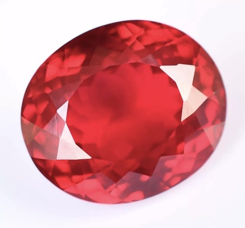 Natural Mozambique Blood Red Ruby 41.55 Ct Oval Certified Stunning Gemstone - Picture 5 of 8