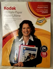 Kodak Ultimate Photo Paper 10 Sheets Gloss 8.5" x 11" - Sample pack New & Sealed
