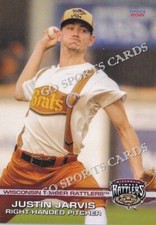 2021 Wisconsin Timber Rattlers Justin Jarvis 58 RC Rookie Brewers