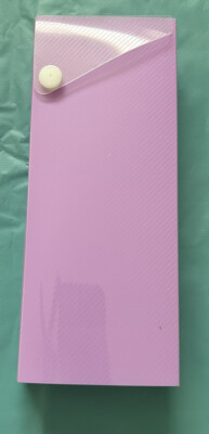 1 - Textured Pencil Box, Light Purple Color