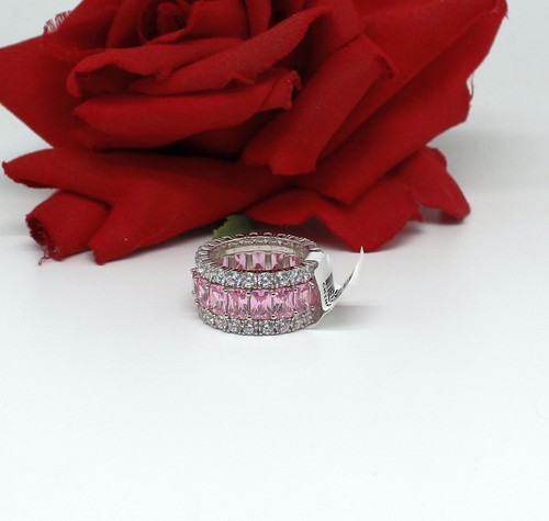 Sterling Silver NWT Bella Luce Pink & White CZ Ring Size 10 12.9 CAT RESCUE - Picture 2 of 2