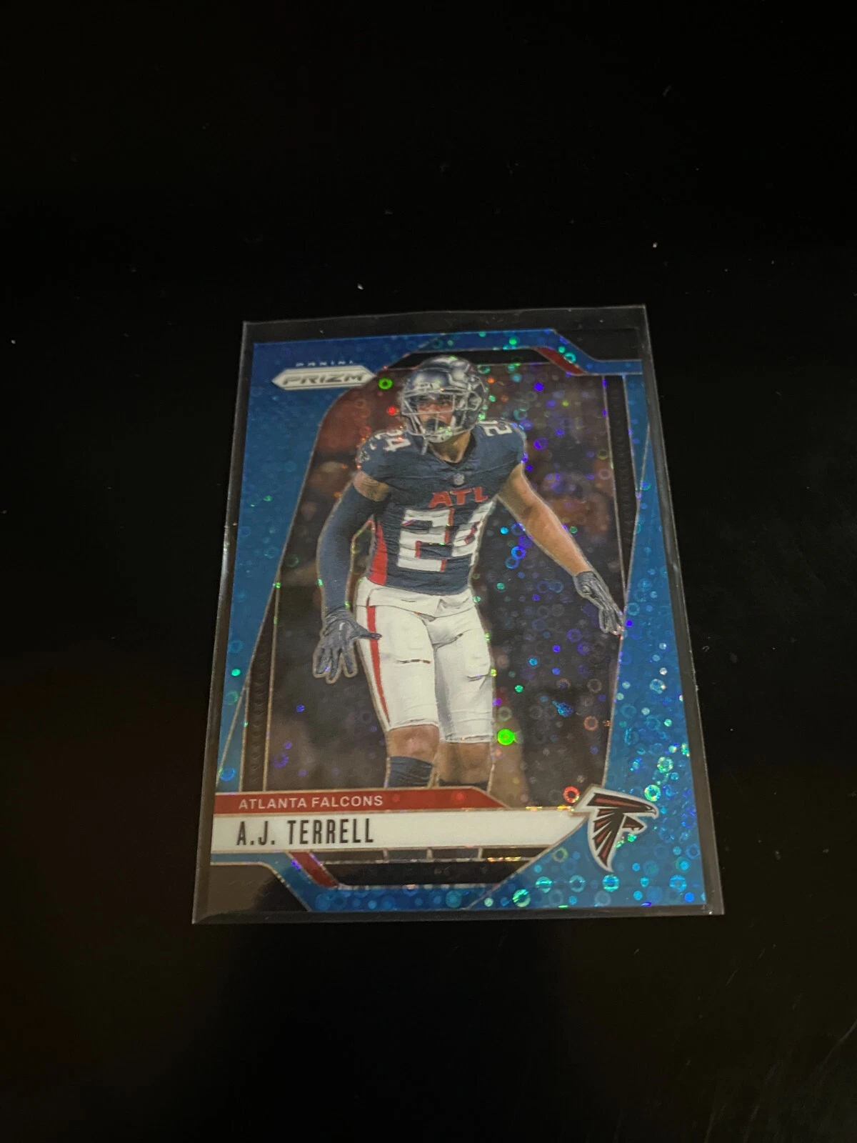 A.J. Terrell 2024 Panini Prizm Blue Disco Prizm  /99 Falcons 15