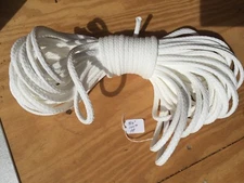 5/16" x 100 ft. of Hollow Braid Polypropylene Rope. White. 