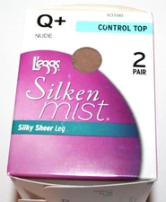 L'eggs Women's 2 Pr  Sheer Leg Control Top Pantyhose Q+ (XL) Nude #935900 #20119