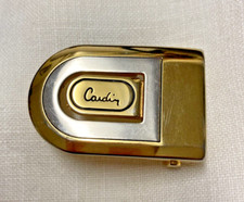 Pierre Cardin belt buckle gold and gray tone