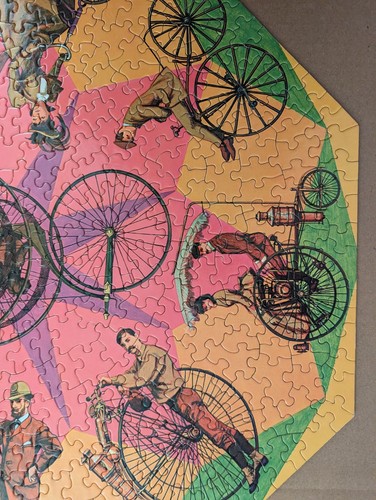 Vintage 1967 Springbok BONESHAKERS 500p OKTA-Puzzle COMPLETE Bicycles 350PZL8005 - Picture 3 of 24