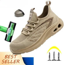 Men's Work Safety Shoes Breathable Steel Toe Anti-Piercing Indestructible Shoes