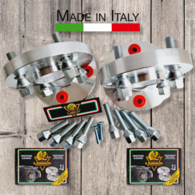 Distanziali Ruota IGP 12+12 Mm 4x98 Per Fiat Idea, Bravo, Cinquecento, Multipla - Con Bulloni - Made In Italy