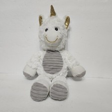 Spark Create Imagine Unicorn Stuffed Animal Plush Crinkle Rattle 15" White