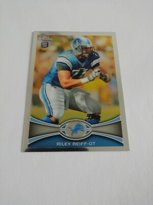 Riley Reiff Detroit Lions 2012 Topps Chrome #4 Rookie NFL Trading Card