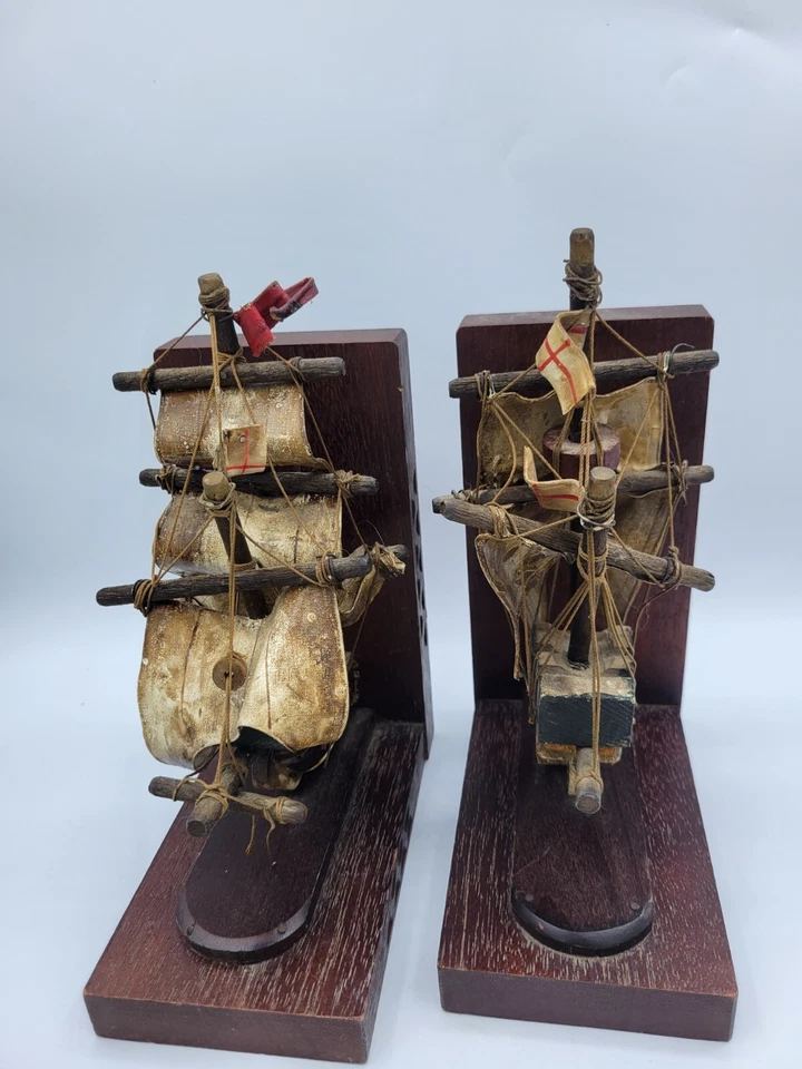 Goleta de vela vintage sujetalibros temáticos náuticos barco pirata coleccionables barcos Foto 4 de 4