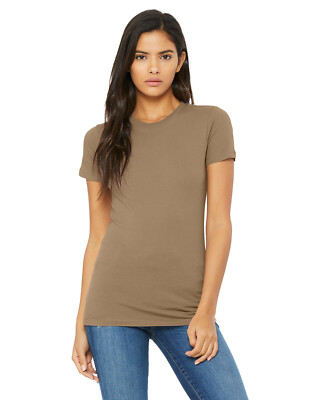 Bella + Canvas Ladies' The Favorite T-Shirt 6004 100% Cotton Fitted Sleeves Tee
