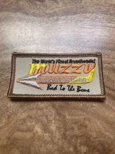 Muzzy Broadheads Arrows Bow Hunters Logo Patch Rare Hunting Deer 3” Hat Bad Bone