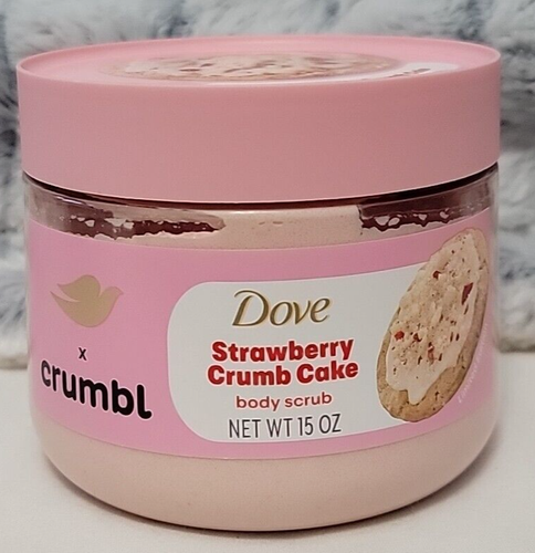 Dove X Crumbl Cookie Body Scrub Strawberry Crumb Cake NEW 15oz Limited Edition - Picture 2 of 4