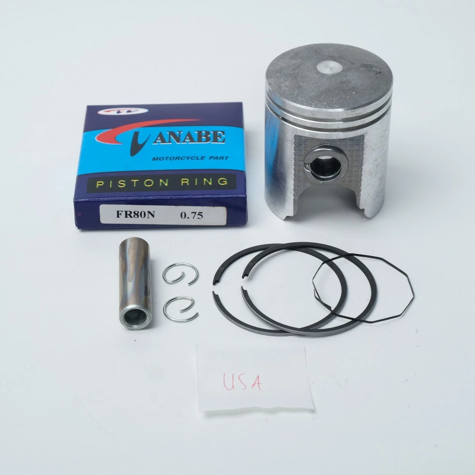Fit For Suzuki TS100 TC100 FR80 FR80N GT185 1973 - 1977 Piston Kit Oversize 0.75 - Image 2 of 4