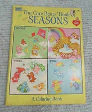 1984 Care Bears Book of Seasons Coloring Book American Greetings Corp FREE S/H
