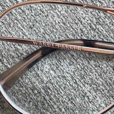 Warby Parker York M 2233 Rose Gold Metal Aviator Glasses  display picture 2