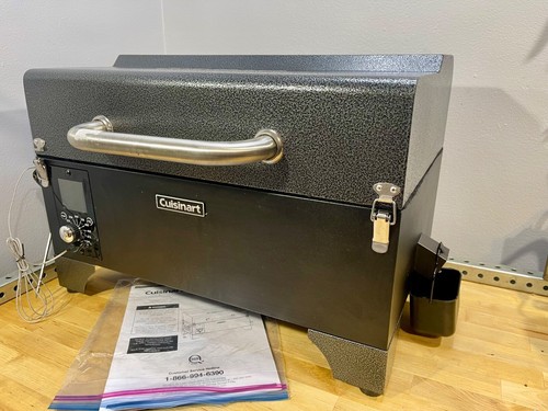 Cuisinart CPG-256, Portable Wood Pellet Grill and Smoker in Black, 256 sq. in.