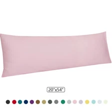 100% Cotton Long Body Pillow Cover Soft Envelope Pillowcase for Body 20X54 Inch