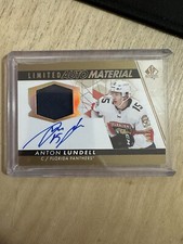Anton Lundell Limited Auto Material #033/100 22-23 SP authentic hockey