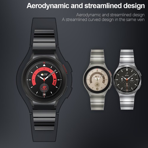 For Samsung Galaxy Watch6/5/5Pro/6 Classic Band Magnetic Stainless Steel Strap - Photo 10 sur 27