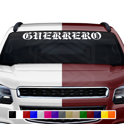 GUERRERO GRO Mexico Decal Sticker Windshield Window Vinyl Graphic Estado Car SUV - Bild 2 von 5