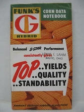 1956 Funk's G Hybrid Seed Corn Note Book 18th Edition - Lewis Lahm Baltic OH
