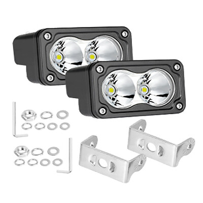 Pair 3"Inch LED Cube Pods Work Light Bar Spot Fog Lamp Driving Offroad ATV UTV - Foto 11 di 12