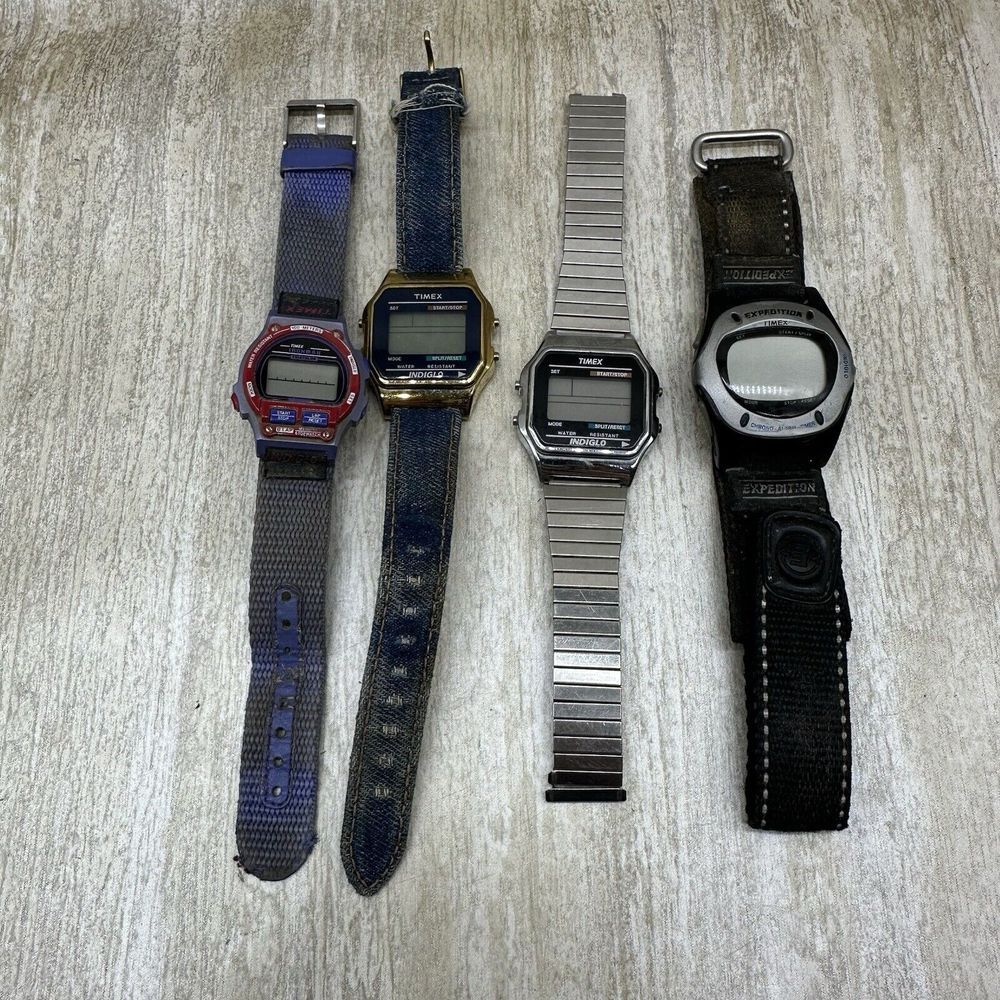 Lot Vintage Timex Watches Parts or Repairs NOT TESTED
