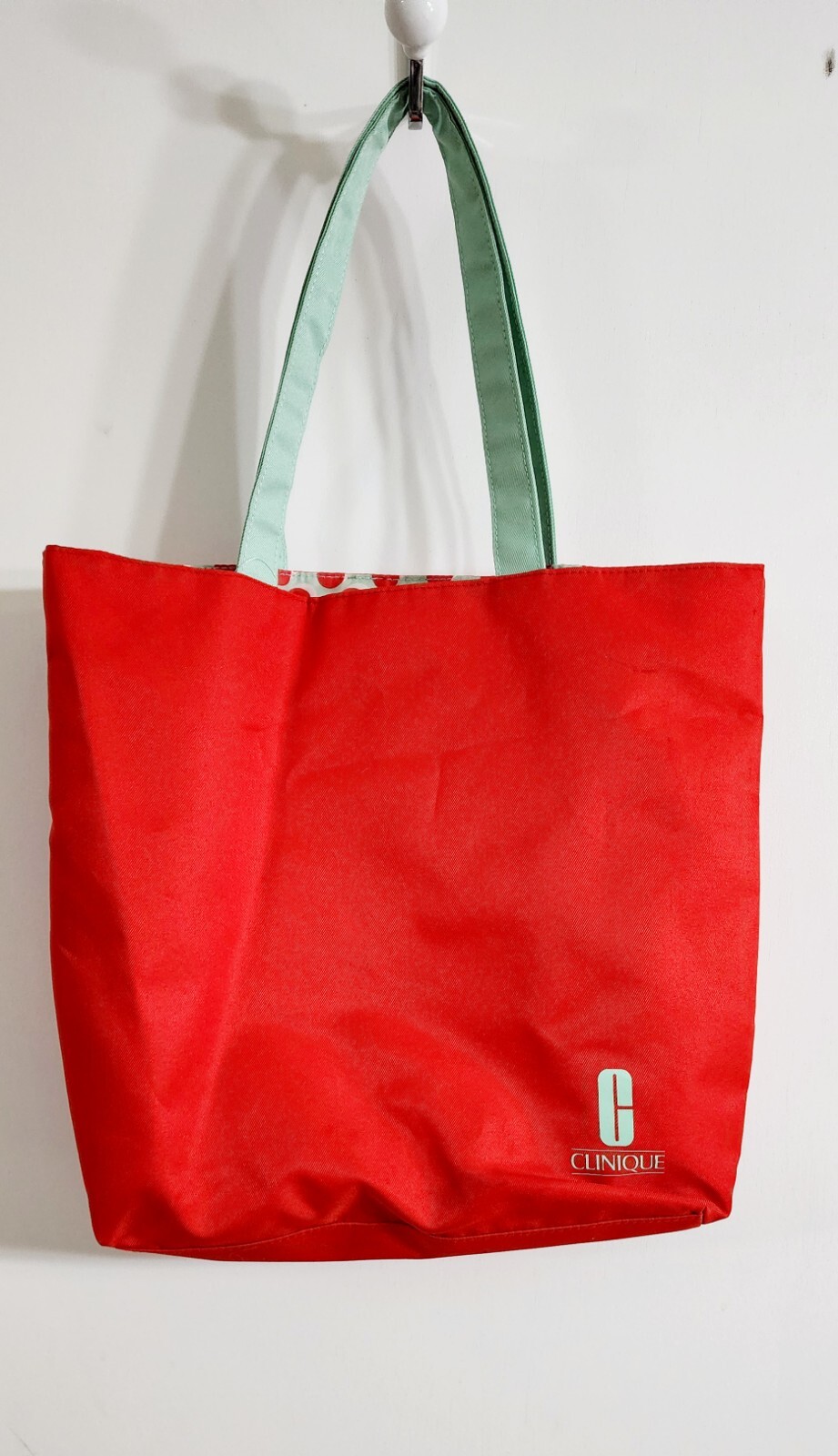 Clinique Red Large Travel Tote Shoulder Bag New NWT-image