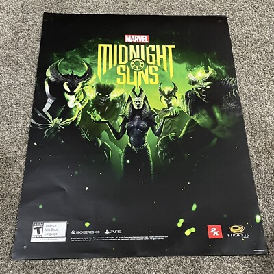 Midnight Sun Legendary Marvel Ps5 Xbox Promotional video game Poster HTF Rare