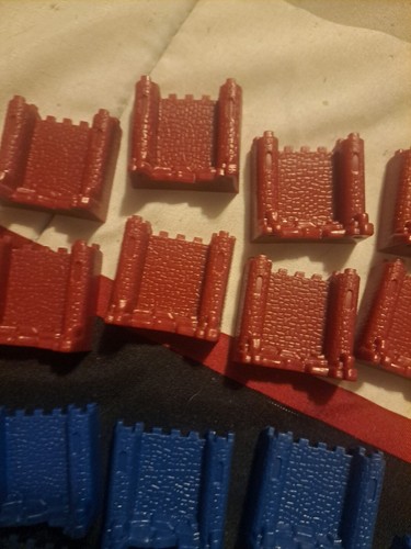 Milton Bradley Stratego Replacement Pieces 10 Dark Red, 7 Dark Blue Never Used - Picture 5 of 6