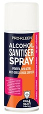 ProKleen Alcohol Sanitiser Spray Aerosol Anti Bacterial Sanitise Surfaces
