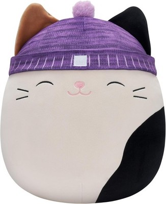 Squishmallows Original 16-Inch Cam die Katze Mit Einem Lila Beanie Großformatige