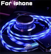 3FT LED Light-Up Charging Cable Flowing LED Charger Cord for iPhone 11/11 Pro/12