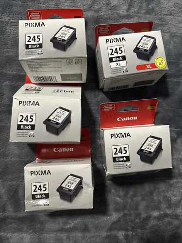 Lot 5 'EMPTY' Genuine CANON BLACK PG-245 Fine Cartridge -  Used! - Refill Only!