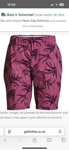 Underarmour Ladies Golf Shorts - Picture 7 of 7