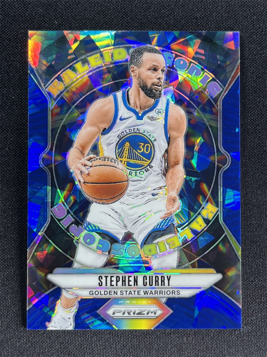 2024-25 Panini Prizm Stephen Curry #12 Blue Cracked Ice Prizm Kaleidoscopic /125