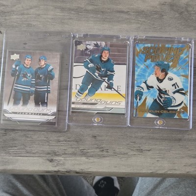 Upper Deck 2024-25 Young Guns Celebrini/Will Smith Rookie 3-Card Lot SP-24