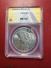 1922-S $1 Peace Dollar. ANACS MS-62. Free Shipping