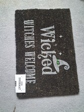 Black Wicked Witches Welcome Doormat Door Mat Coir / Good