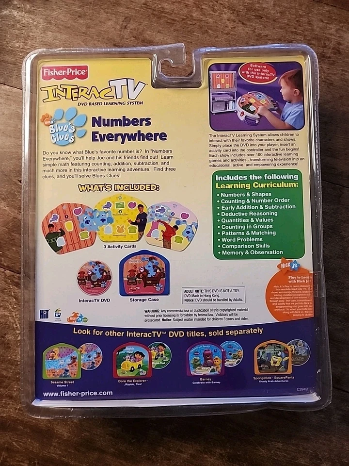 Fisher Price InteracTV Blue's Clues Numbers Everywhere basado en DVD NUEVO Foto 2 de 3