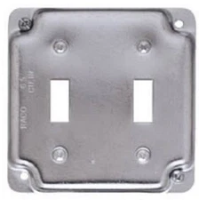 Hubbell Raco 803C 4" Square Double Toggle Box Cover