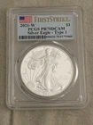 2021-W Proof $1 Type 1 American Silver Eagle PCGS PR70DCAM *Toned*Spotted*