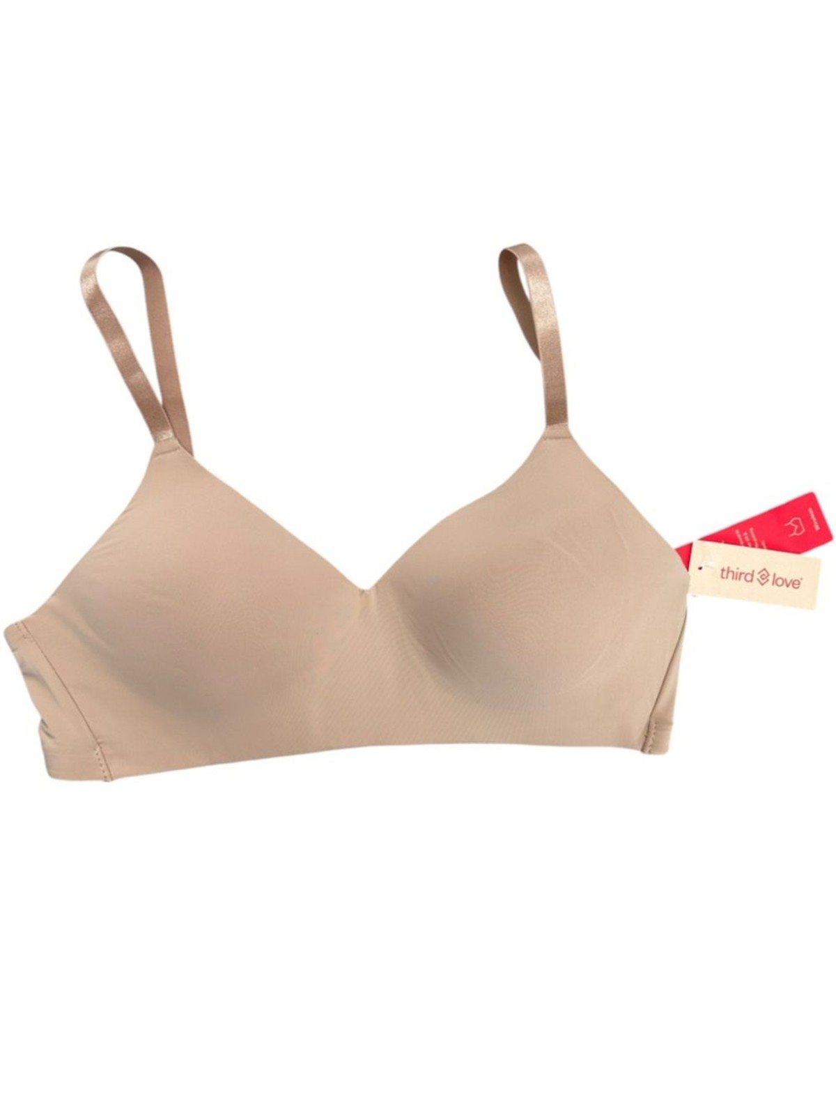 NWT ThirdLove 24/7 Classic Wireless Bra Size Large Taupe Foam Cups No Underwire