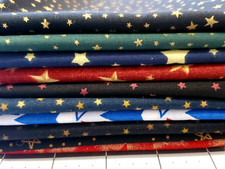 Fat Quarter Bundle Patriotic Star Prints 10 Fat Quarters